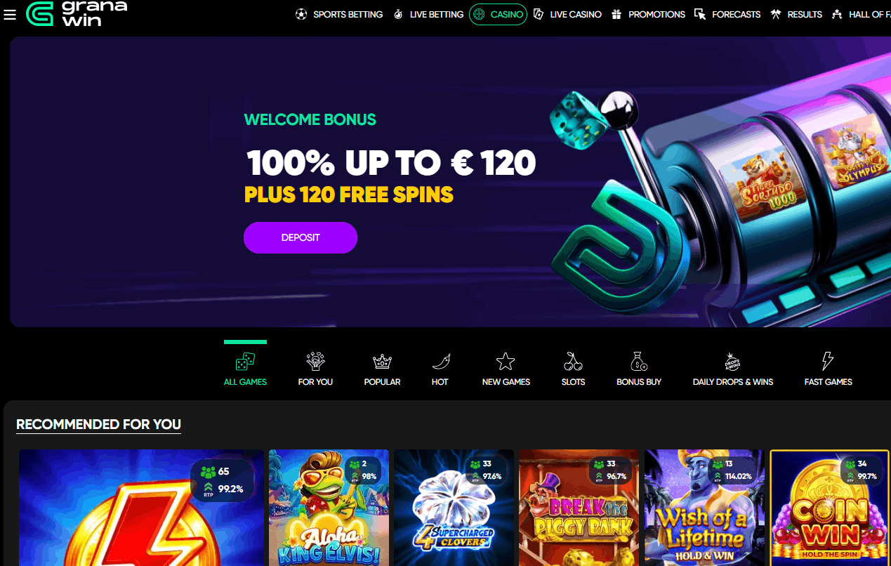 Granawin Casino – 11.000 jogos, licença dupla e Uncrossable Rush