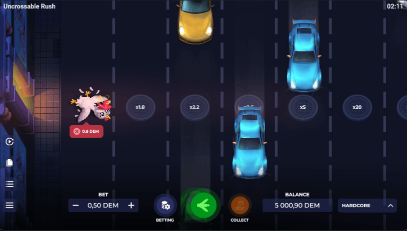 Uncrossable Rush – Avaliação de Caçador de Bónus