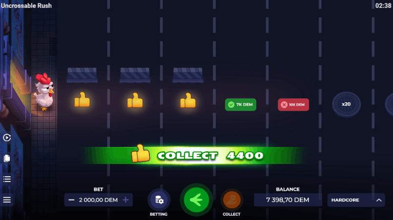 Uncrossable Rush – Avaliação de Jogador Veterano